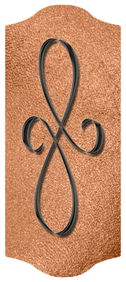 DARAY-C-601-BK-SH-CP Black Scroll Shimmer Copper